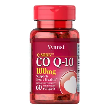 Private Label 100 Mg Coenzyme Q10 Softgels Support Heart Health Helps Support Healthy Blood Pressure Promotes Gum Health