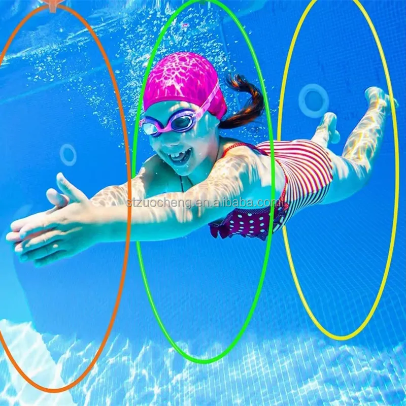 4 Pcs/Pack Enfant Enfant Piscine Anneaux de Plongée sous-Marins Jouets Piscine sous-Marine Plongée Été Plage Jeux d'Eau Jouets