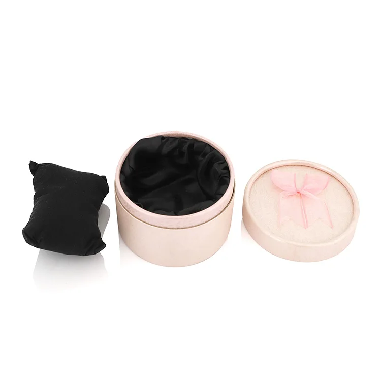 Custom Printing Cute Round Gift Boxes Small Paper Tube Packaging Box with Ribbon