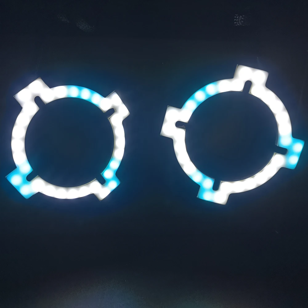 X Shape Halo RGBW Angel Eyes 80mm Flow Series Ring APP Control Waterproof Coating 6000k Color Temperature