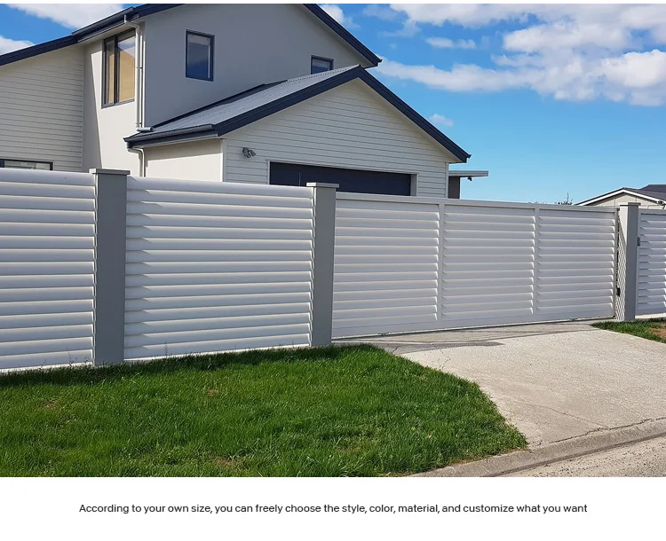 Metal Fence Panel Modern Luxury Garden Fences Vertical Slat Fencing