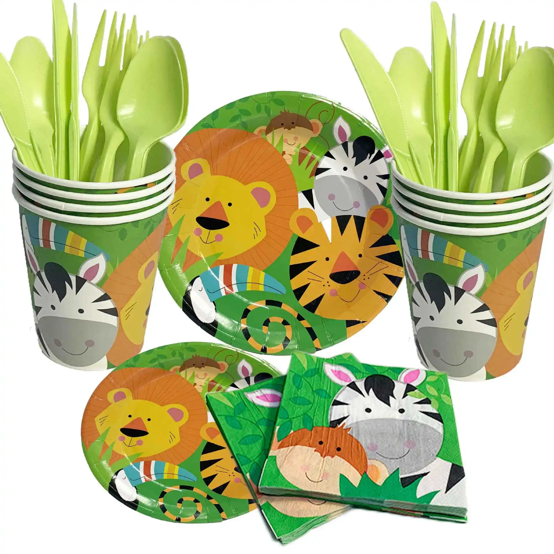 HOWAF 30 pcs Jungle Animal Party Decoration,Jungle Animals Hanging Swirl Safari Party Forest Animal Theme Supplies for Baby Shower Kids Birthday Party 