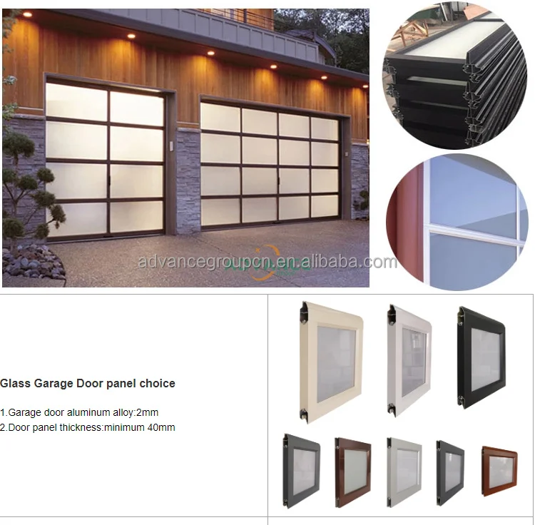 16x8 Modern Aluminum Tempered Full View Glass Garage Door Buy Garage