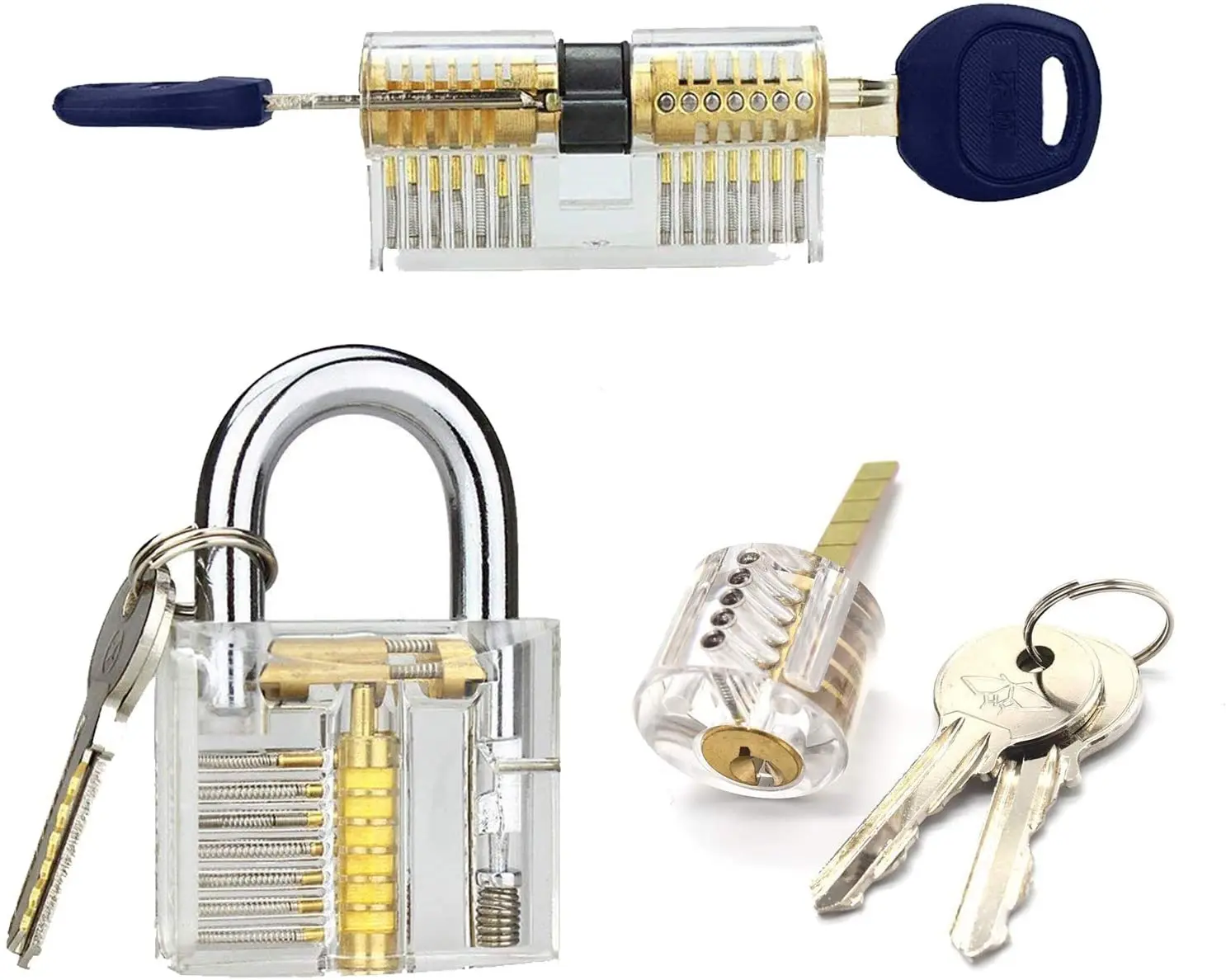 Advanced Technology Cutting Visible Padlock Transparent Zipper Transparent Lock