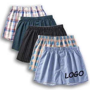 OEM ODM Breathable Plus Size Men's Underwear Woven Mens Loose Boxer Short 100% Cotton Boxer Briefs