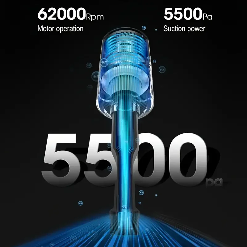 Cordless Vacuum Cleaner Air Duster Wireless Dust Blower Portable Rechargeable Air Cleaner Vacuum for Car Home PC
