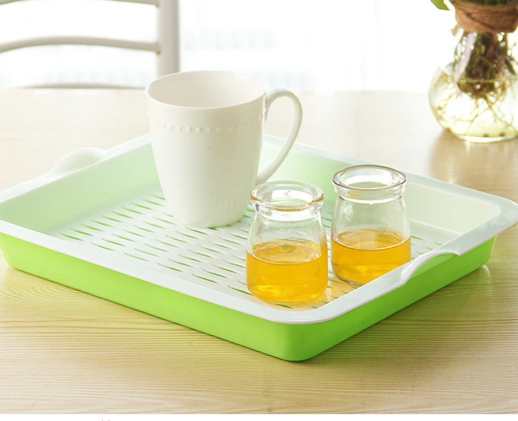 Wholesale Square Double Layer Nursery Tray With Drain Holes Plastic Seed Sprouter Tray Bean Sprouts Seedling Tray details