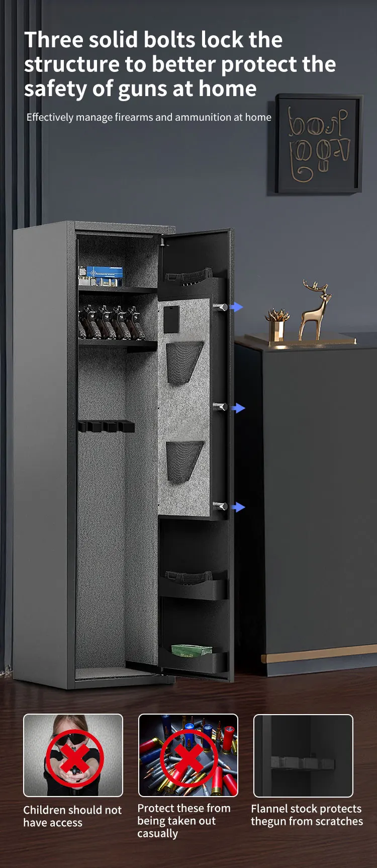 CEQSAFE China Manufacturer Hidden Digital Security Cabinet Box Gun Safe details