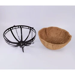 4 Pack Hanging Planters Basket with Coco Coir Liner Flower Pots for Garden Wedding Home Decor
