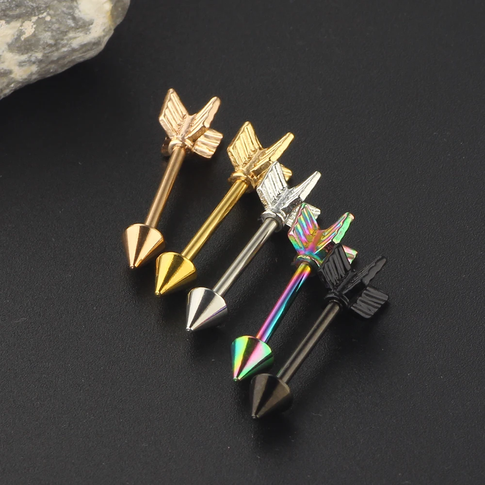 Surgical Steel Arrow Nipple Rings Barbells Body Piercing Jewelry Nipple bar Nipple Piercings