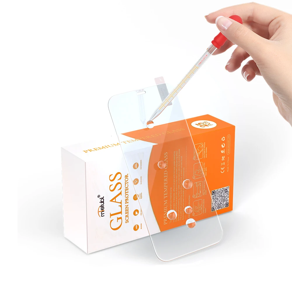 Mietubl hot sale HD big curved 0.4mm clear tempered normal glass screen protector for iPhone for Samsung for Oppo