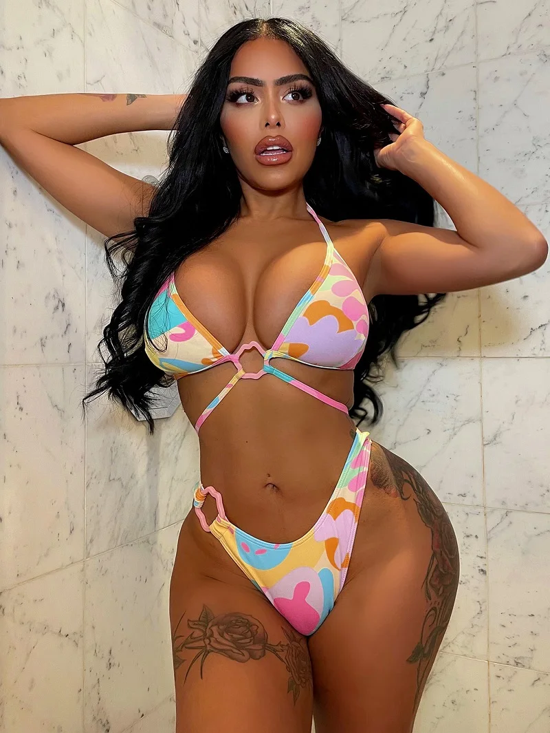 PASUXI Sexy Triangle Bikini Set Women Micro Thong Bathing Suits