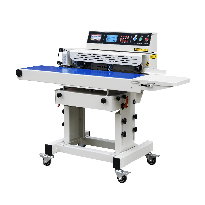 Jianeng Vertical Continuous Sealing Nitrogen Gas Plastic Potato Chip Bags Sealer Heat Sealing