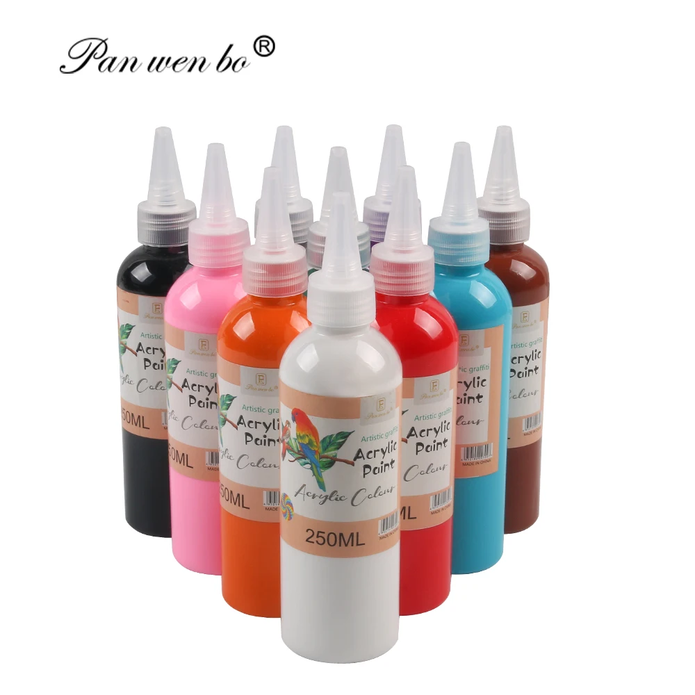 Художественные принадлежности 10 видов цветов акриловая краска 250 мл художественная Профессиональные акриловые