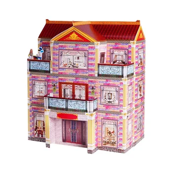 Joss Paper, Folding Paper House for Sacrificial Funeral Pray Supplies Foldable Delivery Paper Villa