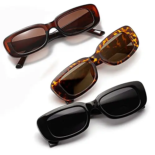 Retro Rectangle Sunglasses Avant-Garde UV400 Protection Classic Vintage Style Amazon.com: TruFabV Vintage Rectangle Sunglasses for Men  main image 3