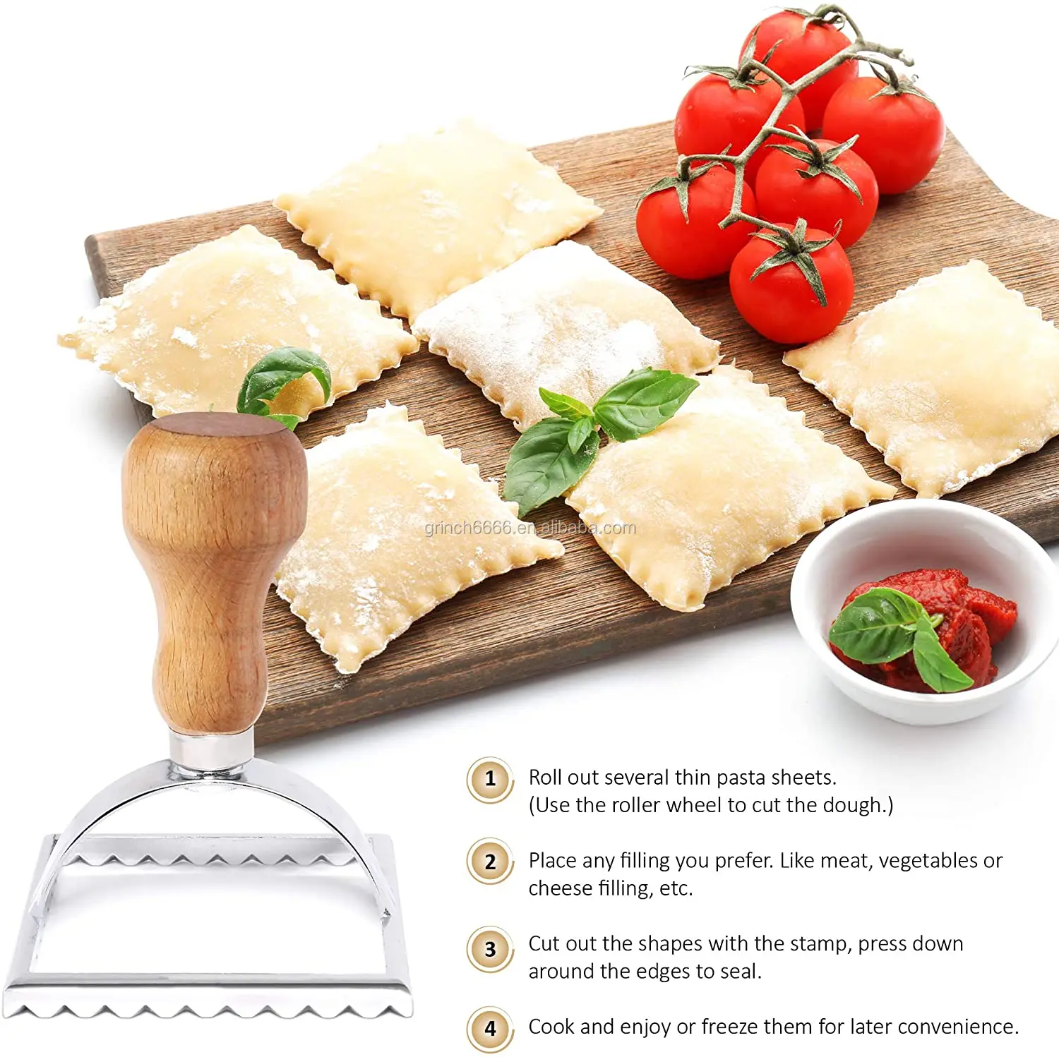 Fox Run Ravioli Cutter Stamp - 2/Set