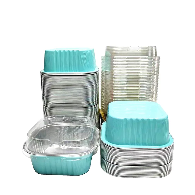 10oz tiffin container small tin box  aluminum tray with lid  Disposable Ramekis with Lids