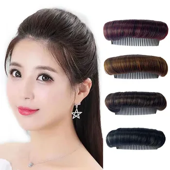 Hair Bun Synthetic Invisible Wig Clip Uneven Volume Insertion Add Women's Hair Volume Hair Pads With Comb