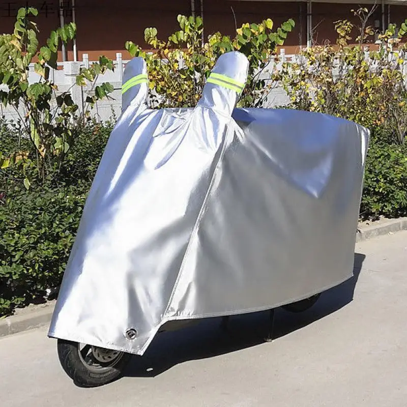 All Season Black Rain Waterproof Outdoor Sunshade Motorcycle Covers with Aluminum Foil & Cotton Wool Material Modern Style