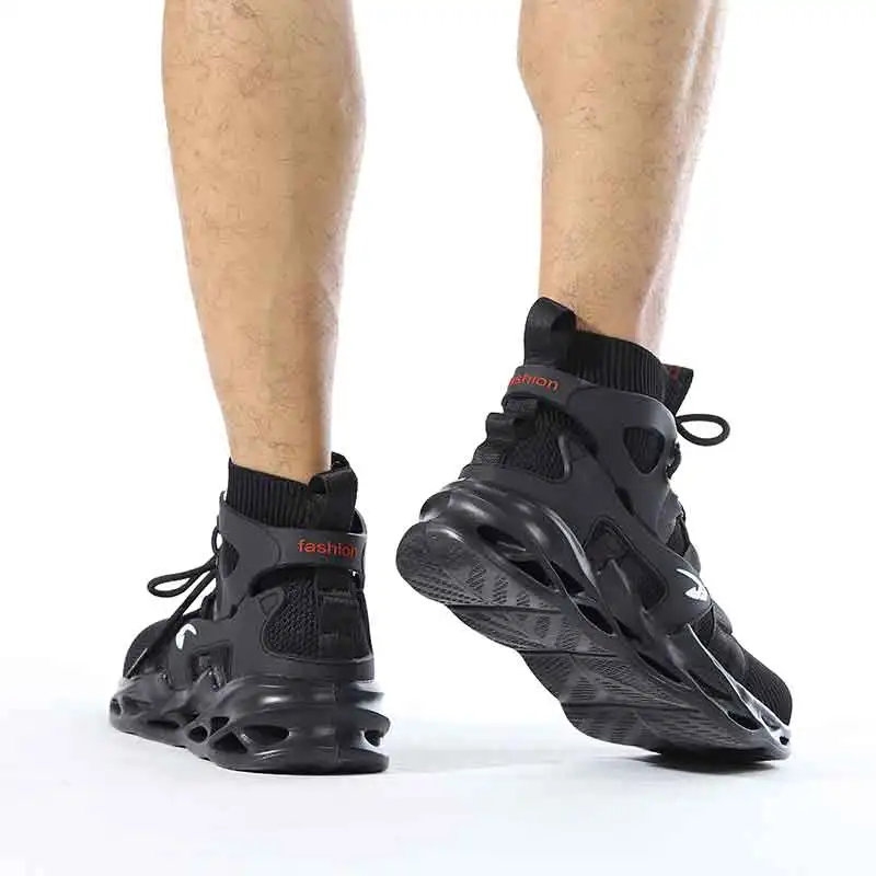 Zapatos de seguridad transpirables para hombre, calzado ligero con