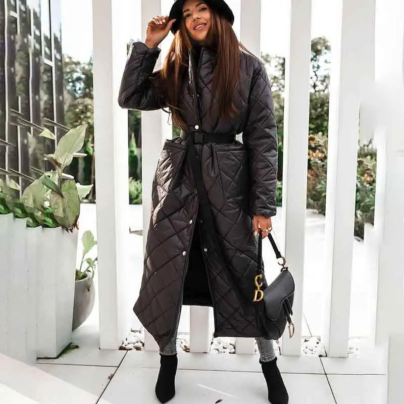 quilted ladies long coats