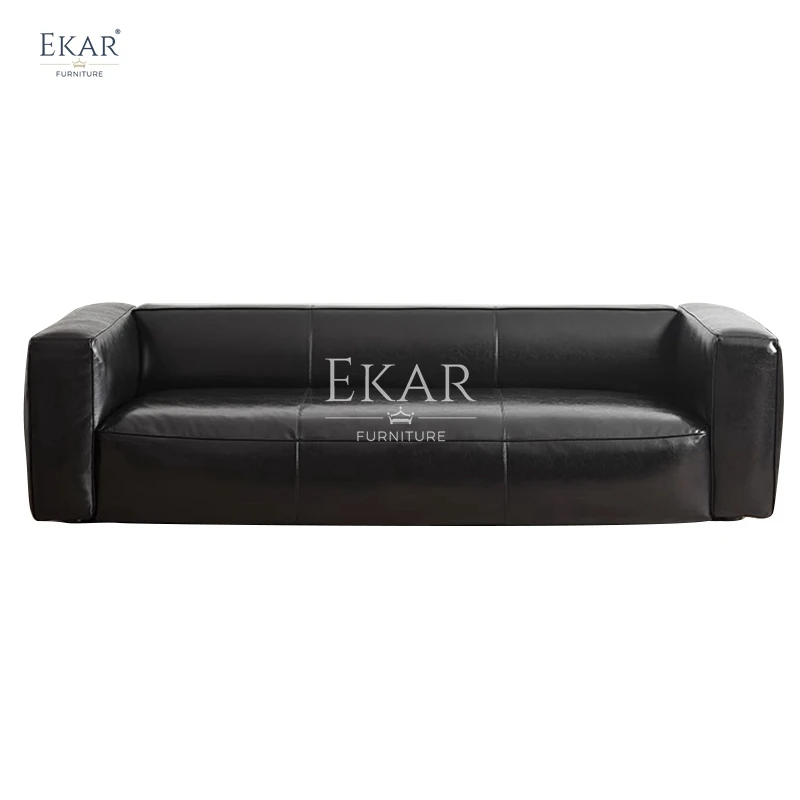 New Design Ekar modern living room sofa in Russian larch and nappa leather