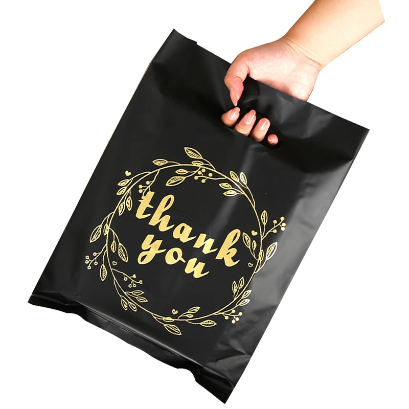 Packaging Bag Black Plastic Bags Bulk Wholesale Plastic Thank You