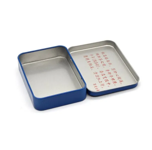 Custom High Quality Recycle Small Portable Metal Tin Box Rectangular ...