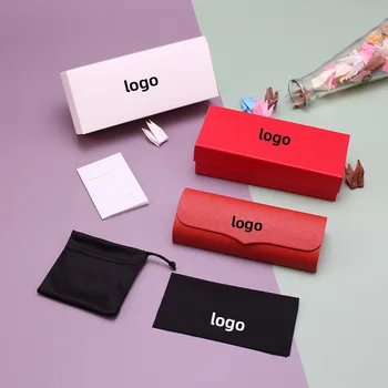 Wholesale Custom Rectangle Sunglasses Case Premium Fashionable PU Hard Case with Complete Packaging Box