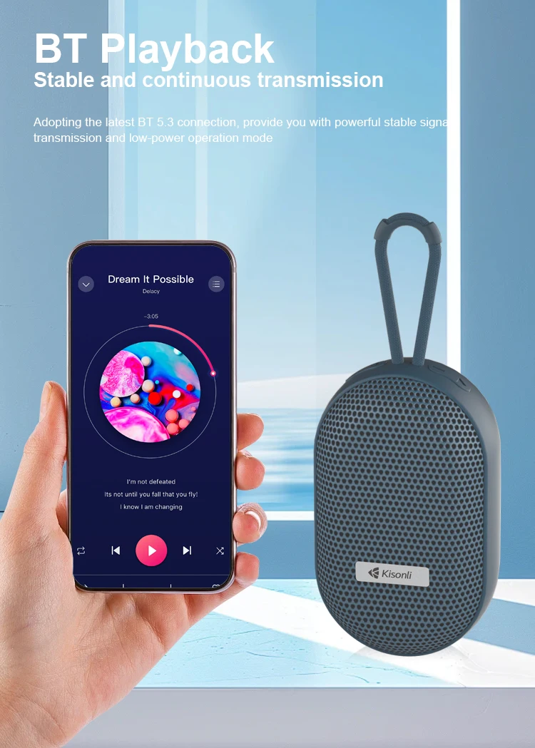 Kisonli T6 Waterproof Portable Mini Wireless Sub Woofer Speaker