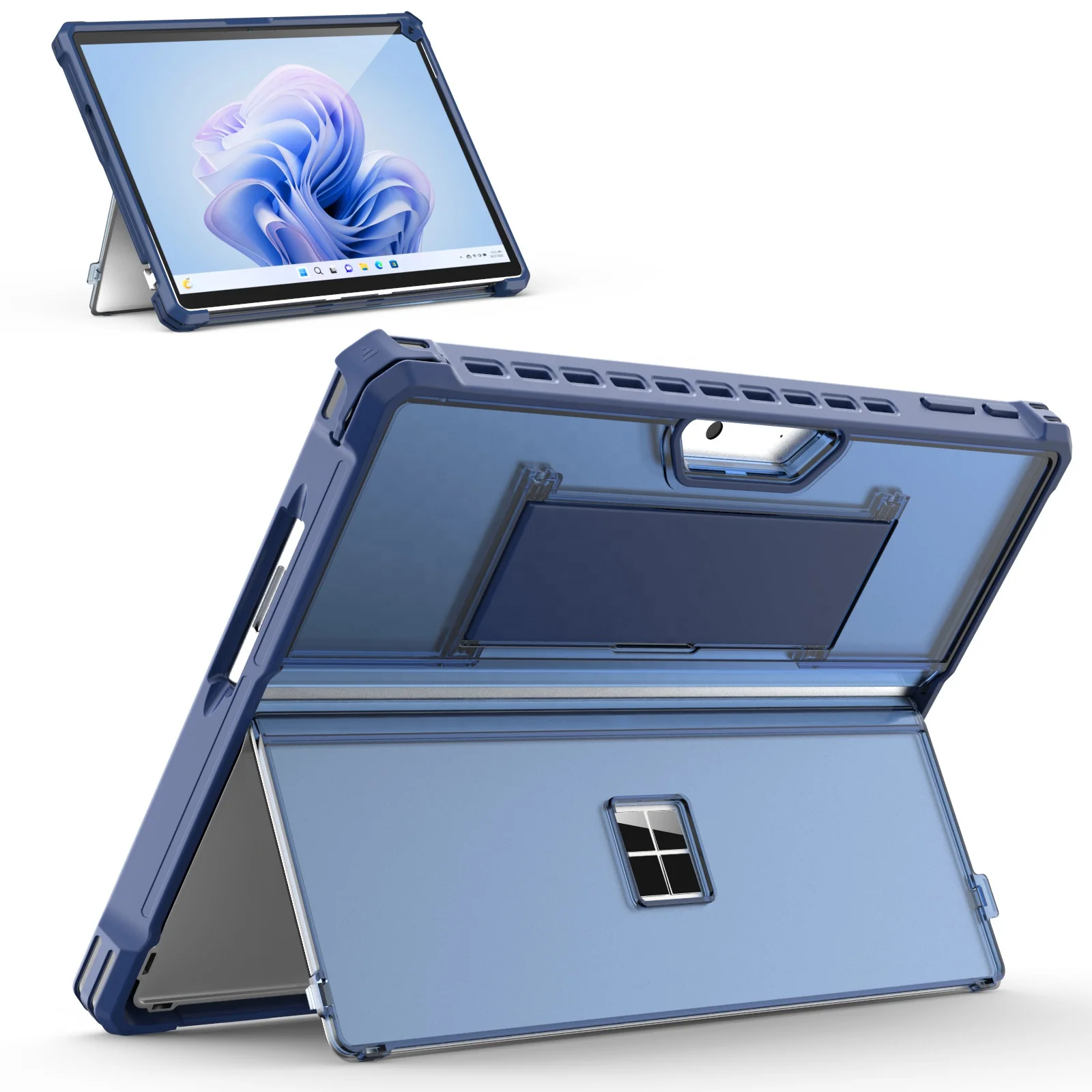 MoKo Frosted Blue Protective Rugged Case Universal Tablet Cover for Microsoft Surface Pro 11 10 9 13 Inches