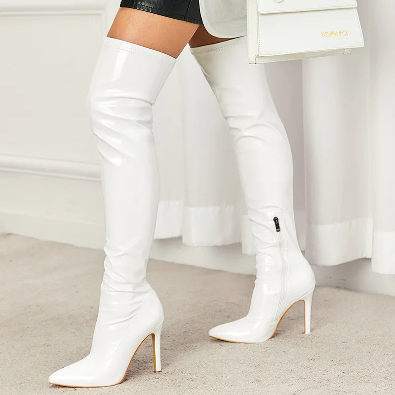 【新品未使用】 yilon Strap belt long bootsベージュ BUSY GIRL XSD4793 Long Boots for Women Soft Leather Zip 11.5