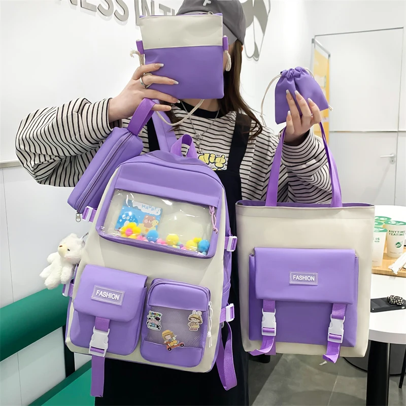 5 Piece Backpack Set - Fashionable & Functional School Bags display picture 1