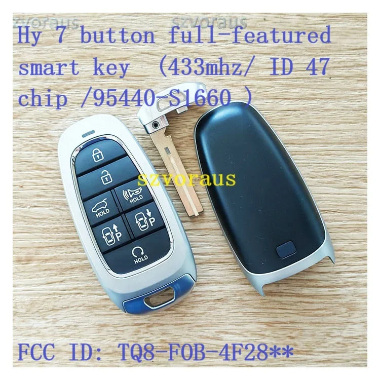 High Quality Smart Remote Car Key for Hyundai Santa Fe 2022 2023 Smart Key Fob 7B Szvoraus Wholesale