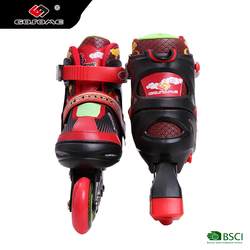 GOSOME  Inline Skates Black and Red Roller Skate for Kids for Sale