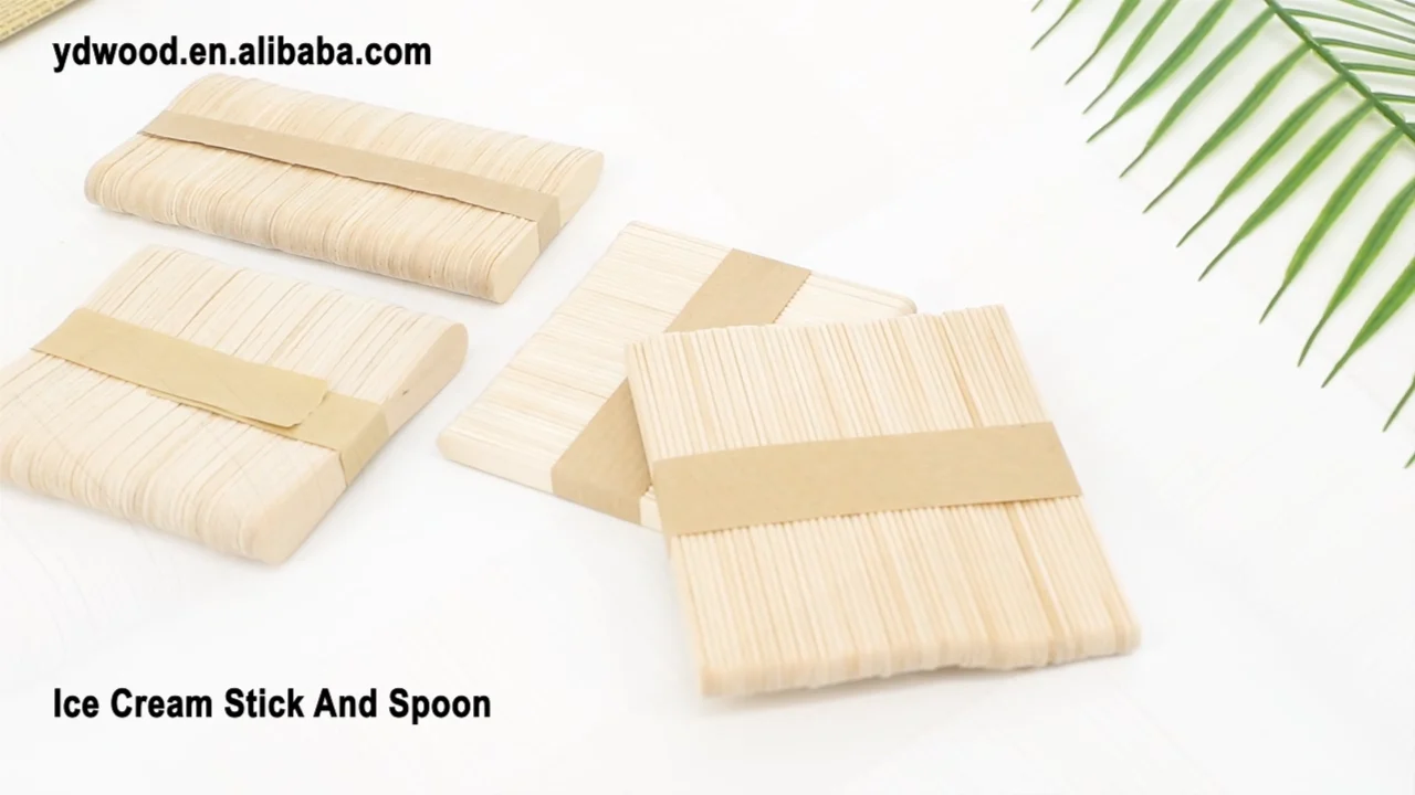 Custom Disposable Recyclable Biodegradable Wooden Popsicle Stick Craft