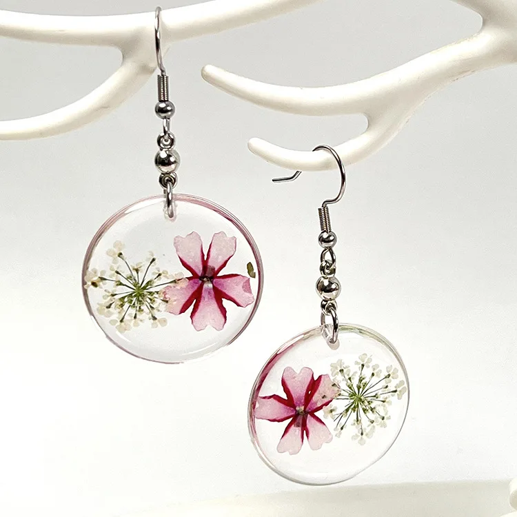 Mini rose earrings with pearl – FloreOrganicBotanics