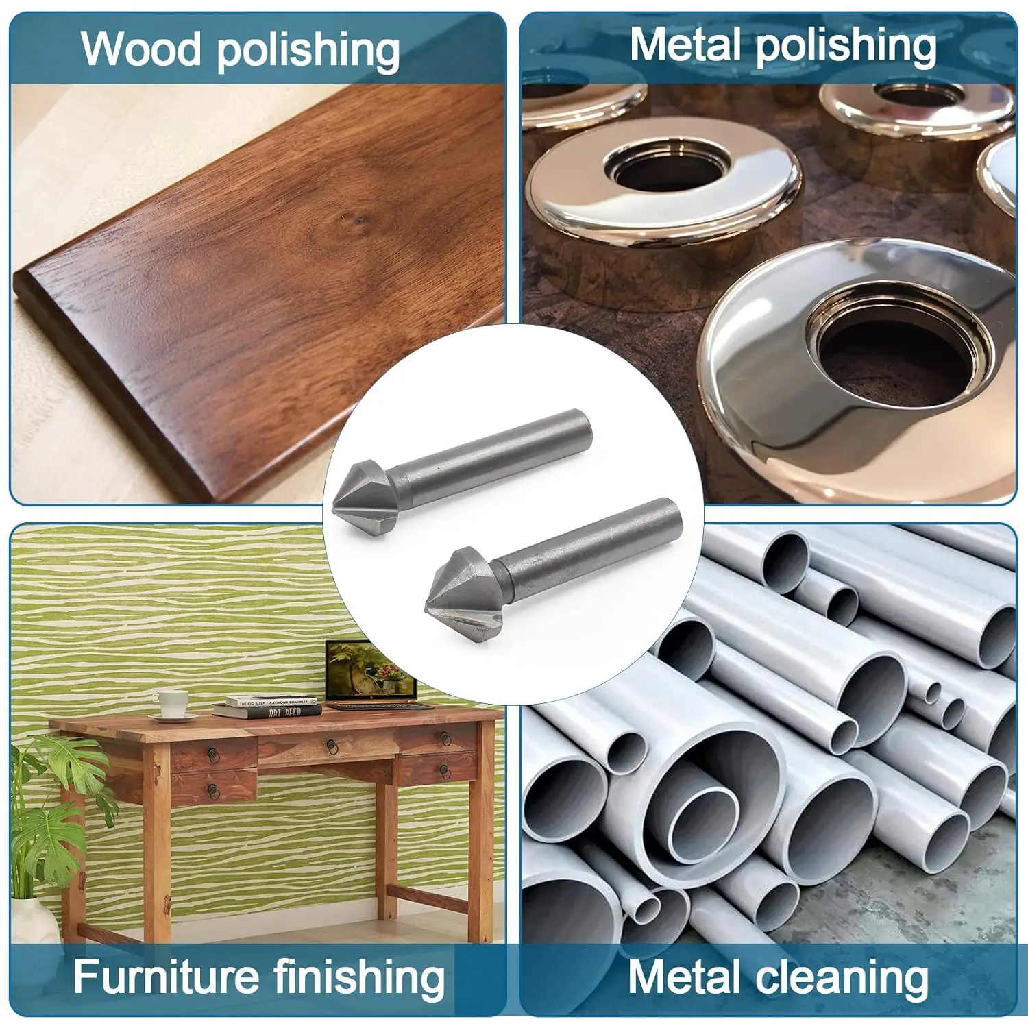 DIN335C 90 Degree 1/3 Flutes HSS Chamfer Metal Countersink Drill Bit for Chamfering and Deburring and Counter Sink 3