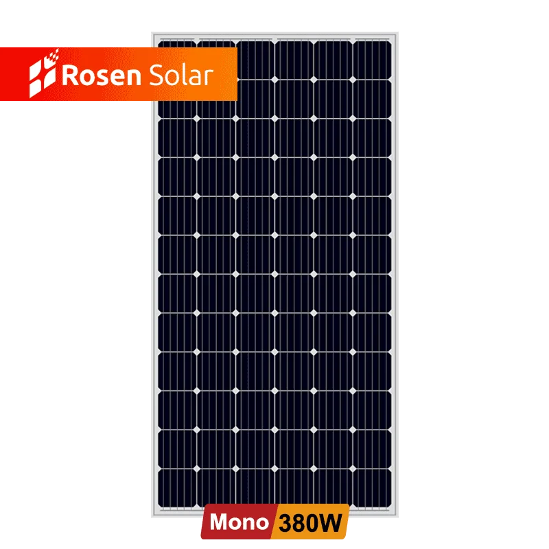 Rosen PV Modules Monocrystalline 380Wp Black Solar Panels for Residential