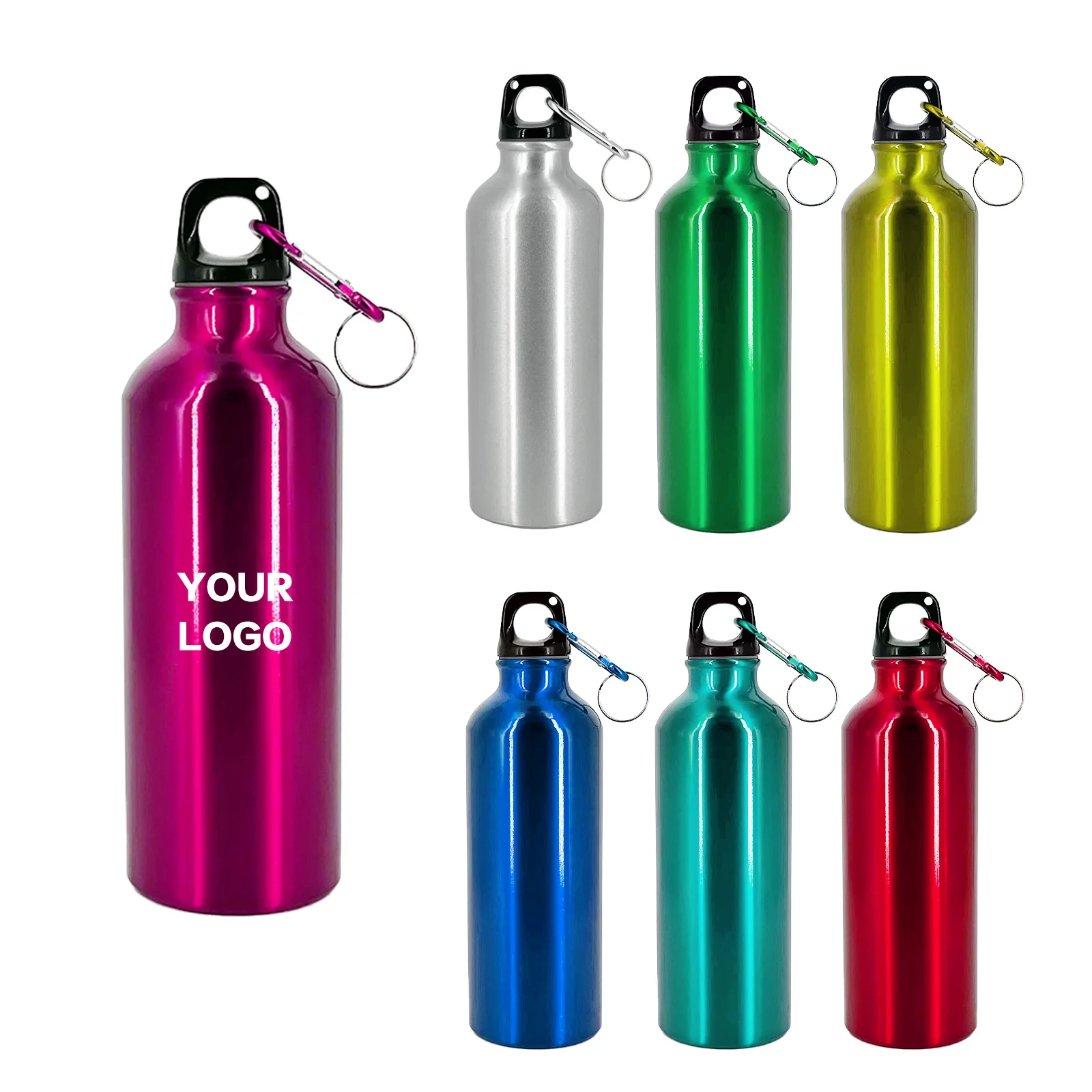 Wholesale Custom Logo 500ml Portable Lightweight Promotional Aluminum 