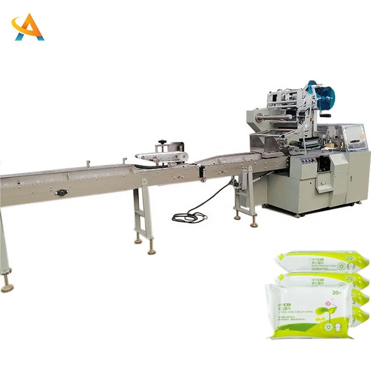 Fully Automatic High Speed 120 Wet Wipes Per Minute Packaging Machine Single Wipes Machine