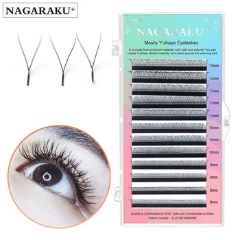 Nagaraku Yy Shaped Eyelash Extensions Weaving Effect Synthetic Mink ...