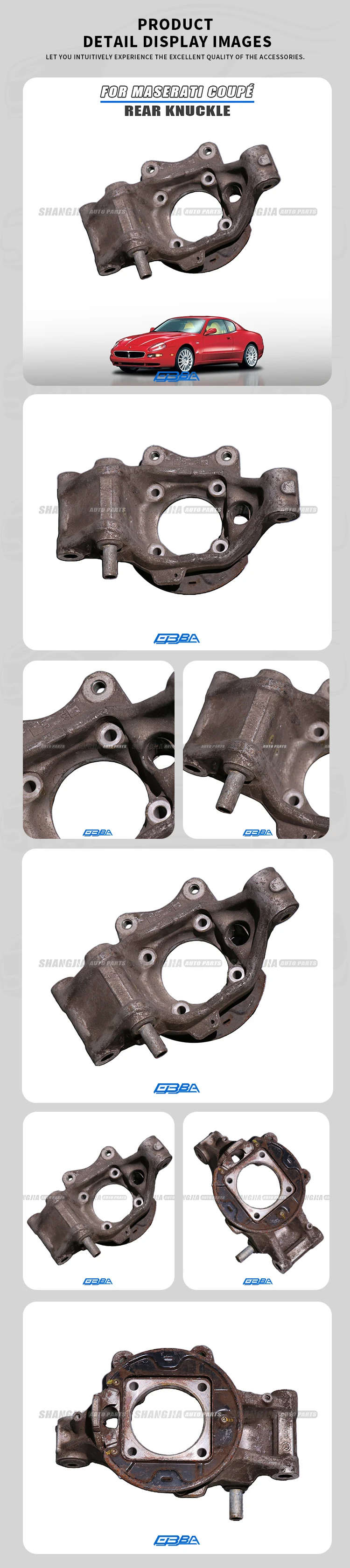 aluminum steering rear knuckle for maserati coup 2004 oe 189334458-3