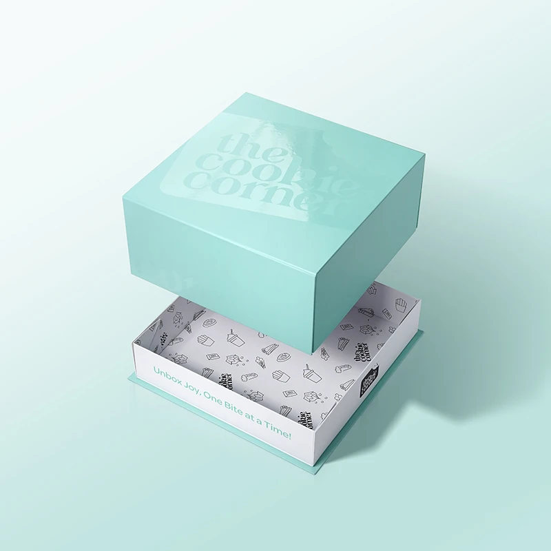 Custom Full Printing Collapsible Lid and Base Packaging Paper Gift Box Flat-Pack Box Foldable Box