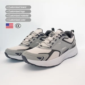 Wholesale Custom Sporty Leather Retro Men's Casual Shoes Breathable Mesh Surface Spring Autumn Winter Outdoor