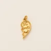 Collar de la amistad de oro de 14 quilates (corazón derecho) 7*7mm