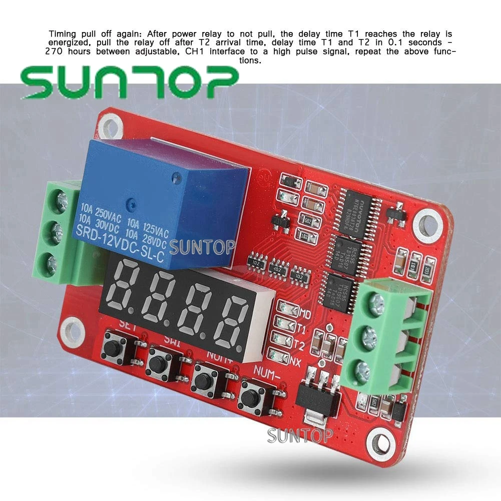 Frm01 12v 1 Channel Multifunction Relay Module Loop Delay Timer Switch ...