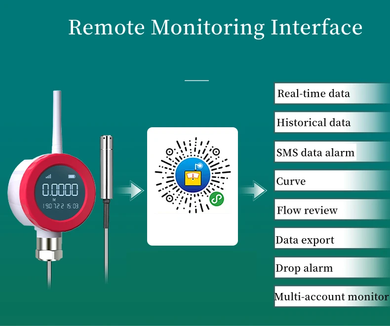 High Quality NB-IoT Wireless Digital Liquid Level Sensor Smart Liquid Water Fuel tank Level Gauge 4-20mA