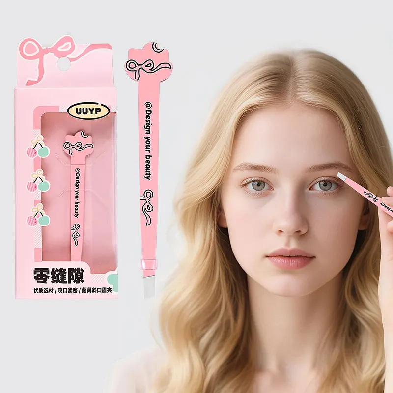 Customized Packaging Eyebrow Lash Tweezers with Tight Clip New Design Fiber Tip for Facial Hair Removal and Lash Extension H516435eef1f947e28bd83cb070d166ddJ